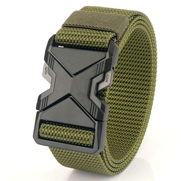 Men's Toothless Automatic Buckle Waist Belt PP Woven Tactical Pants - Image 7