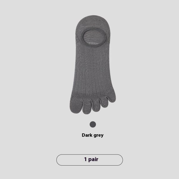 Five-finger Men's Summer Cotton Boneless Antibacterial Invisible Socks - Image 3