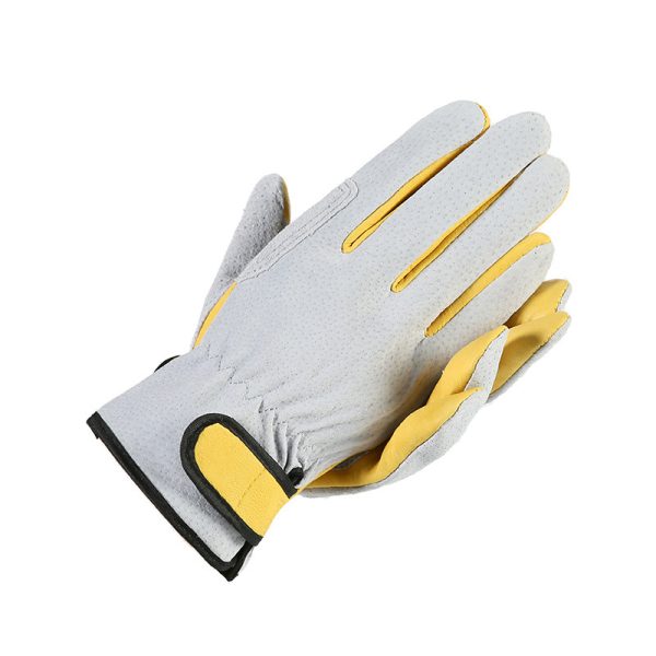 Arc-welder's Gloves Short Work Welding Labor Protection Leather Gloves - Image 9