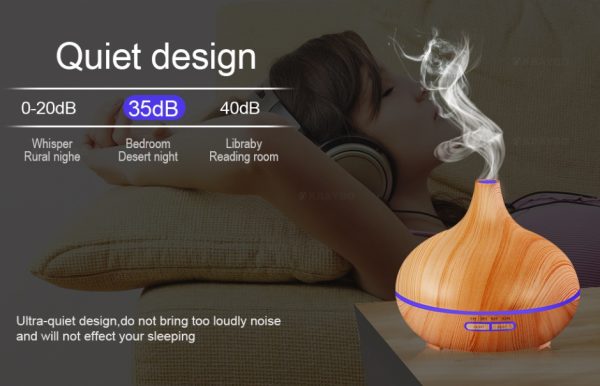 Creative Home Appliance Full Wood Grain Remote Control Aromatherapy Lamp - Image 6