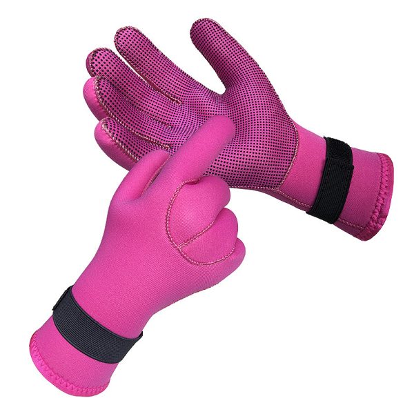 Women's Multi-color 3mm Diving Mittens Swimming Gloves - Image 9
