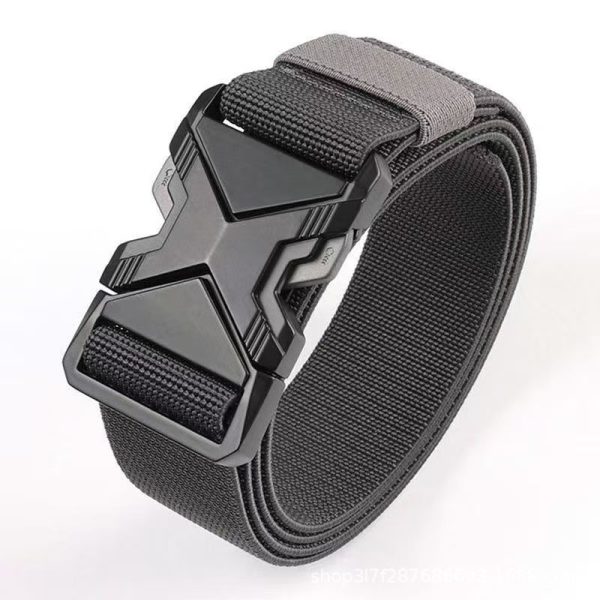 Men's Toothless Automatic Buckle Waist Belt PP Woven Tactical Pants - Image 6