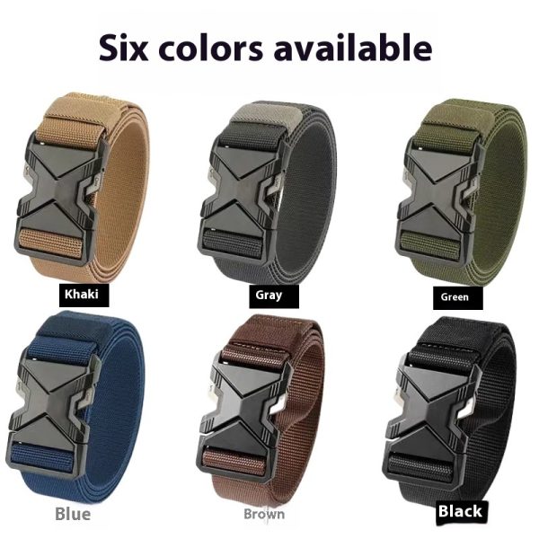 Men's Toothless Automatic Buckle Waist Belt Woven