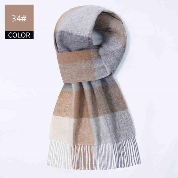 Winter New Men's Cashmere Scarf - Image 7