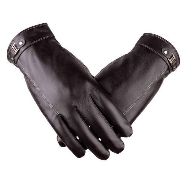 Men's Winter Outdoors Cycling Thickened Fleece-lined Warm Touch Screen Gloves - Image 2