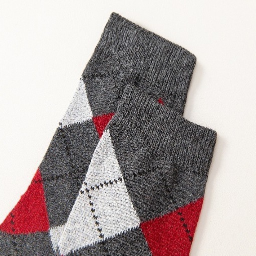 Wool Lined Socks With Flat Dotted Lines - Image 5