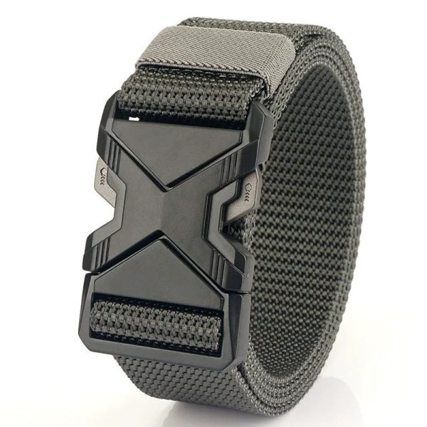 Men's Toothless Automatic Buckle Waist Belt PP Woven Tactical Pants - Image 8