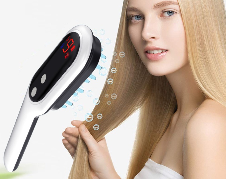 Electric Head Massager Magnetic Therapy Hair Growth Comb Blue Red Light Scalp Massage Brush Relieve Fatigue Pressure LED Display - Image 5