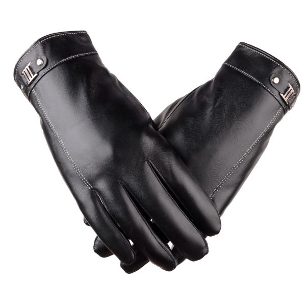 Men's Winter Outdoors Cycling Thickened Fleece-lined Warm Touch Screen Gloves - Image 3