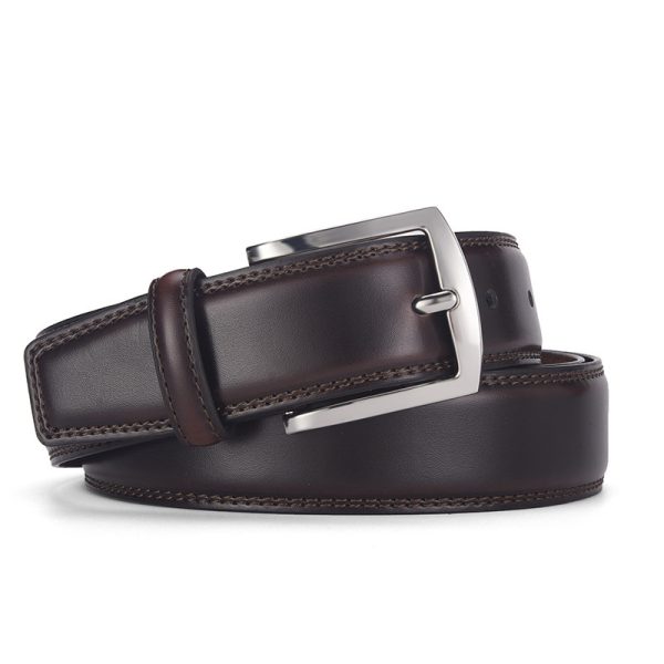 Men's Leather Belt Leather Pin Buckle Casual Belt - Image 4