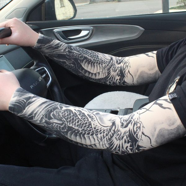 Men's Tattoo UV Protection Outdoor Sun Protection Ice Sleeve - Image 6