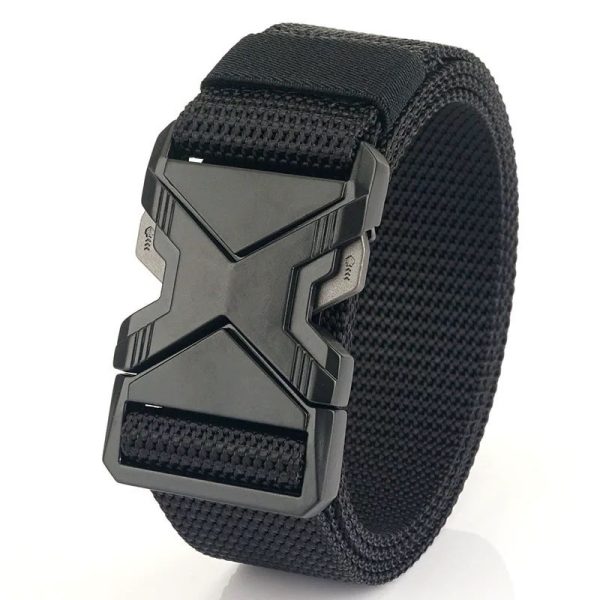 Men's Toothless Automatic Buckle Waist Belt PP Woven Tactical Pants - Image 3