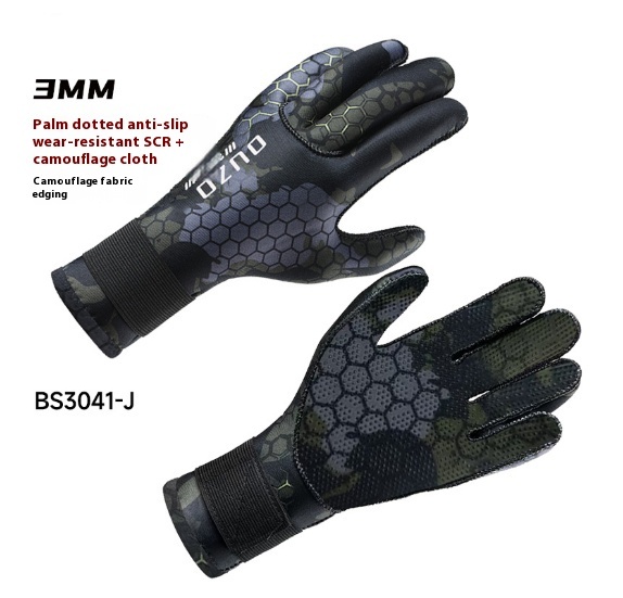 Non-slip Fishing Fishing Winter Swimming Gloves Neoprene Snorkeling Gloves - Image 4