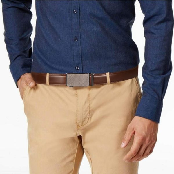Men's Slider Ratchet Belt, Perfect As A Gift, Pairs Well With Dress Pants, Shirt And Oxford Shoes, Can Be Tailored - Image 3