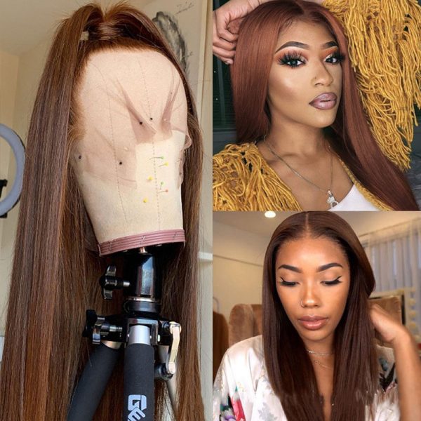 Brown Color Human Hair Wigs Human Hair Wig - Image 5