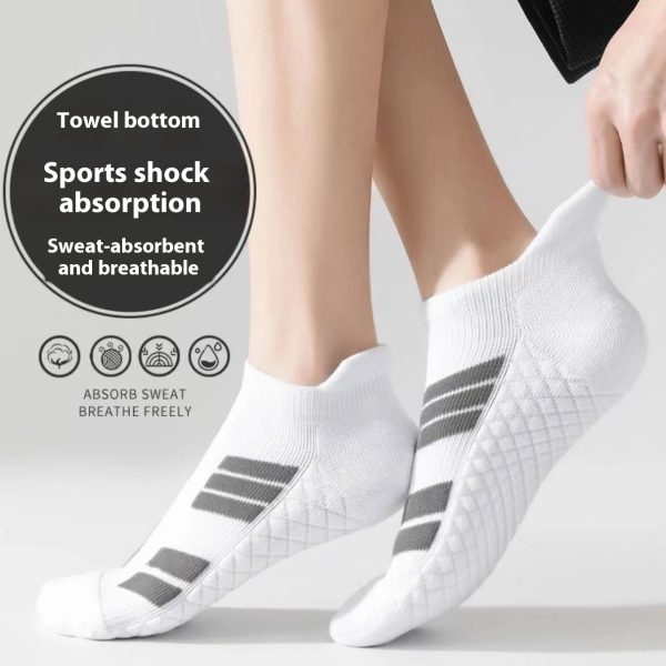 Men's Sports Shock Absorption Anti-skid Anti-sweat Deodorant Socks For Running - Image 3