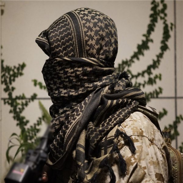 Arabic Khaki Tactical Pure Cotton Scarf - Image 6