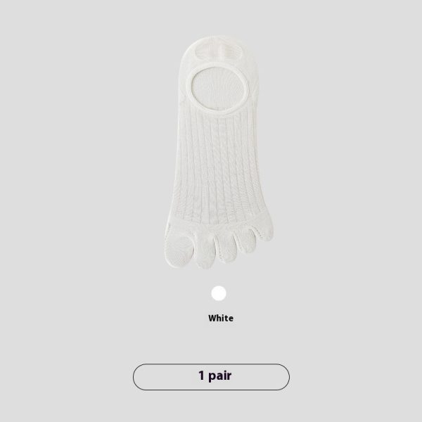 Five-finger Men's Summer Cotton Boneless Antibacterial Invisible Socks - Image 2