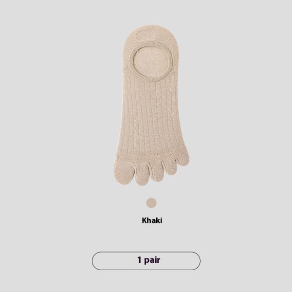 Five-finger Men's Summer Cotton Boneless Antibacterial Invisible Socks - Image 5