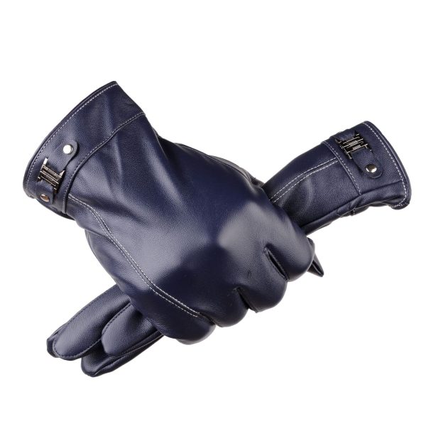 Men's Winter Outdoors Cycling Thickened Fleece-lined Warm Touch Screen Gloves - Image 5