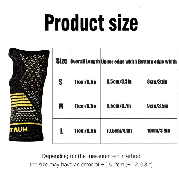 1 Pair Copper Wrist Compression Sleeves Support Brace Unisex For Sports Fitness Workouts Typing Breathable Hand Protection - Image 5