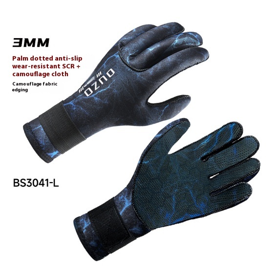 Non-slip Fishing Fishing Winter Swimming Gloves Neoprene Snorkeling Gloves - Image 2