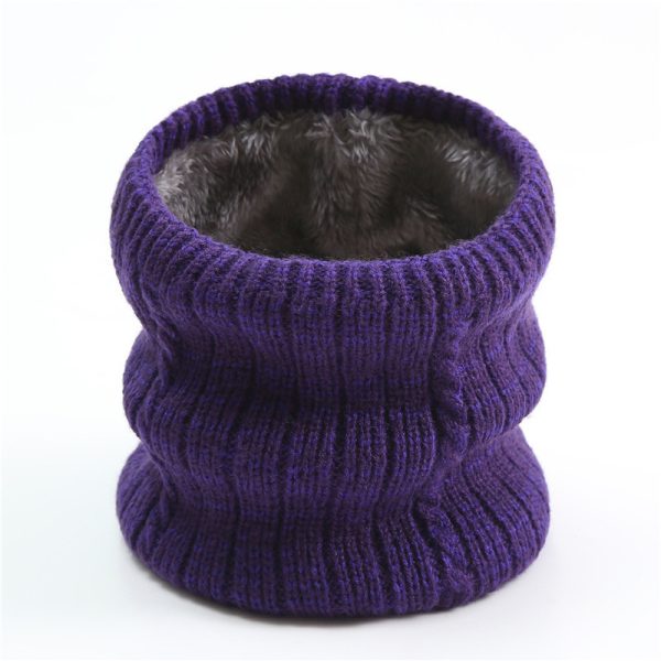 Twist Wide Striped Fleece-lined Knitting Scarf For Men - Image 2