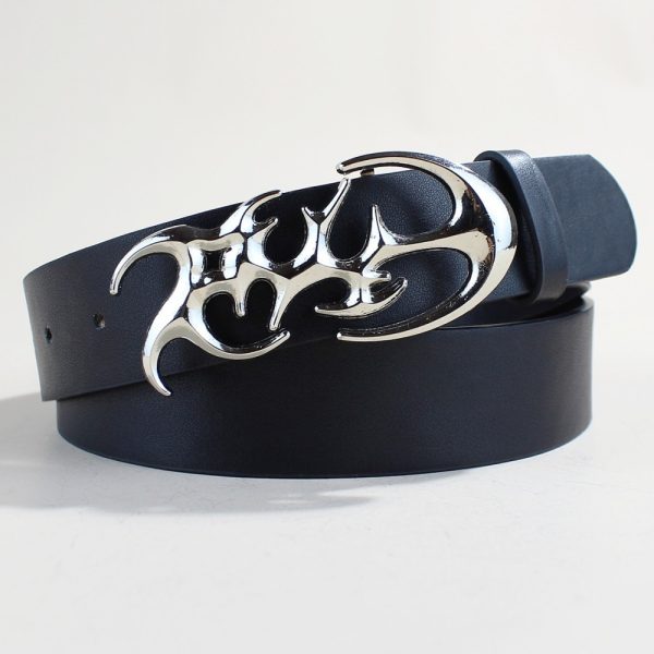 Casual Trend Silver Buckle Belt - Image 4