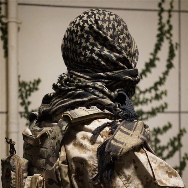 Arabic Khaki Tactical Pure Cotton Scarf - Image 5